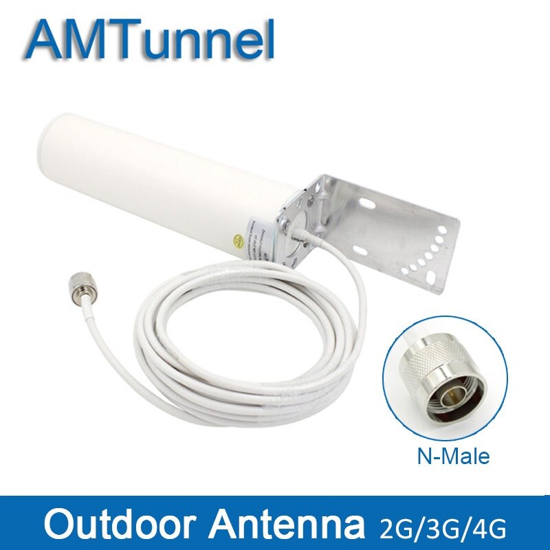 Mimo 4g udendørs antenne 2.4 ghz antenne 3g 4g lte antenne 12 dbi med n han/sma han 5m/10m til mobil signalforstærker