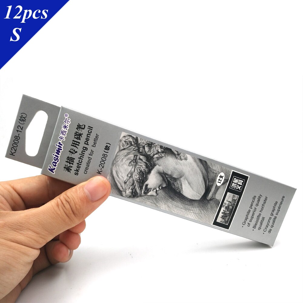 Best 14pcs/set 12B 10B 8B 7B 6B 5B 4B 3B 2B B HB 2H 4H 6H Graphite Sketching Pencils Pencil Set for Drawing: Soft-12