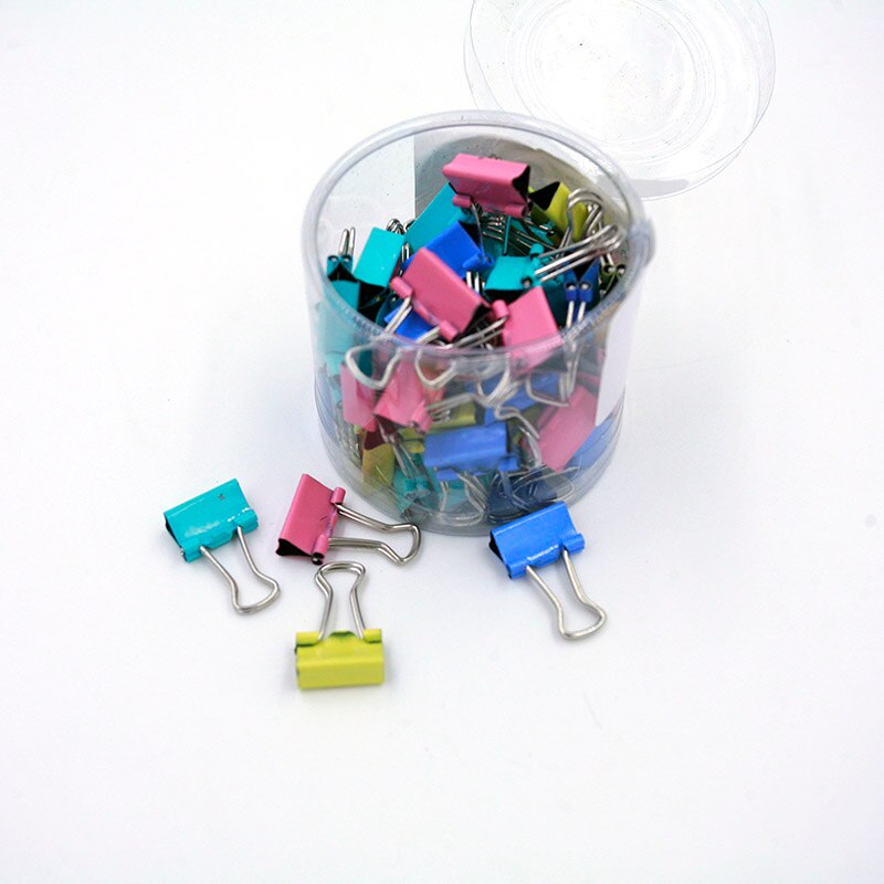 60 Assorted Small Office Organize Mini Metal Binder Grip Clips 15mm Notes Letter