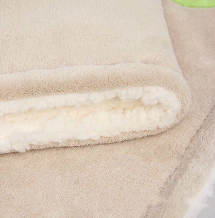 Manta de travamento elástica para bebês, manta de fio de veludo coral e lã de corvino com camada dupla composta para mãe de bebê multifuncional