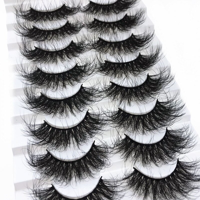 Mink Eyelashes 25mm Lashes Fluffy 3d Mink Lashes Makeup Dramatic Long Natural Eyelashes Eyelash Extension Maquillaje: 8 pairs 6D-5