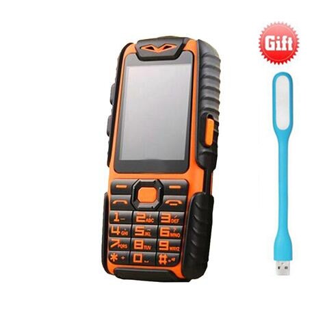 Guophone A6 9800mAH Power Bank Mobile Phone 2.4"0.3MP Camera With English or Flashlight and Russian Keyboard Cell Phones: English Keyboard / Orange