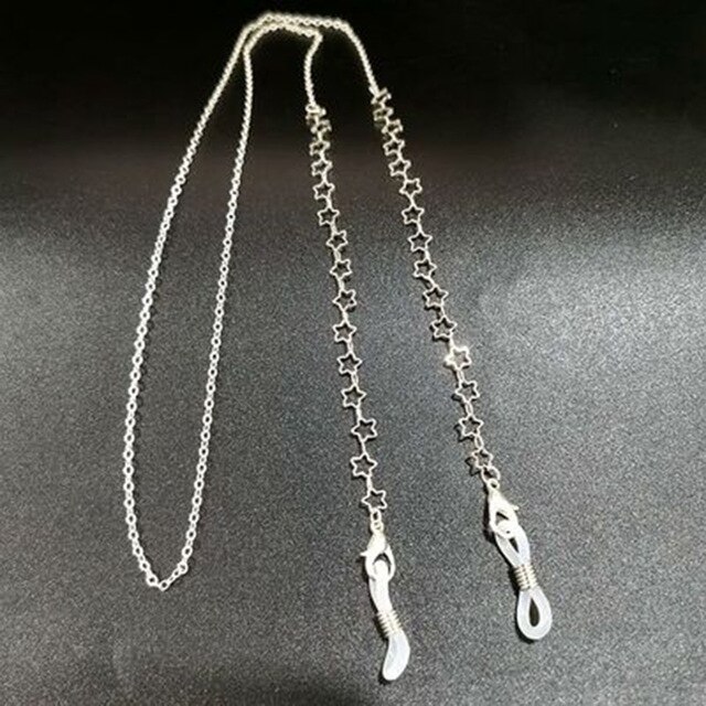 Cadena de cristal antideslizante para mascarillas Unisex, collar de 70cm, correa de protección solar para el cuello, 1 unidad: 3