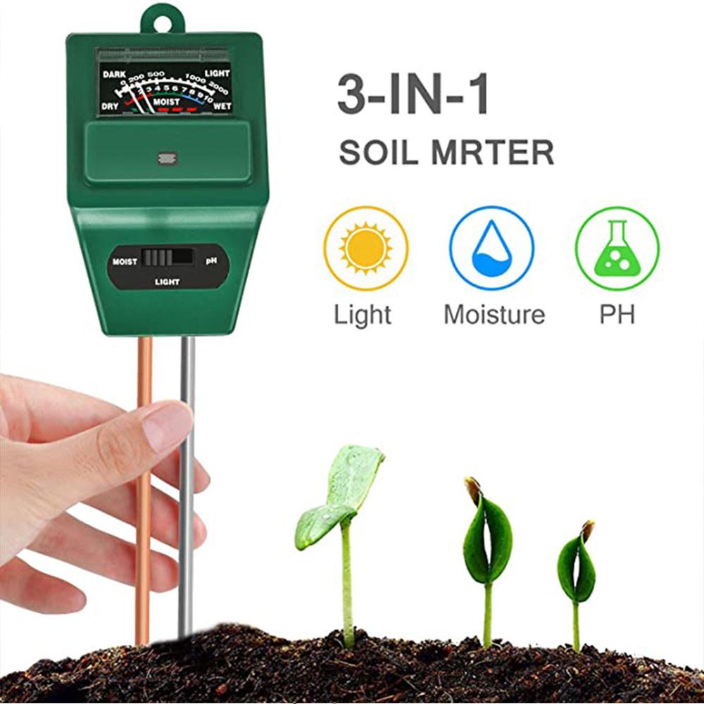 3 In 1 Digital Soil Tester Moisture Sunlight PH Meter Tester for Plants Lawn Flowers Acidity Moisture Measurement Garden Tools: Default Title