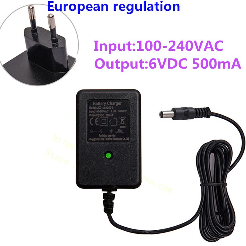 6V / 12V Remote control car charger,toy car charger,children electric motorcycle battery charger,universal charger: LK-6V5000mA   Eu