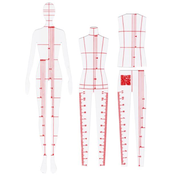 Projektowanie mody władca tkaniny projekt linii rysunek odzieży prototyp władca ludzki dynamiczny szablon robić rysowania uczeń: new1