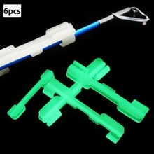 6 uds. De barra luminosa de pesca, Clip de punta de caña de pescar de noche, soporte de luz, Clip utilizado en caña de pescar, alimentador para barra de luz química