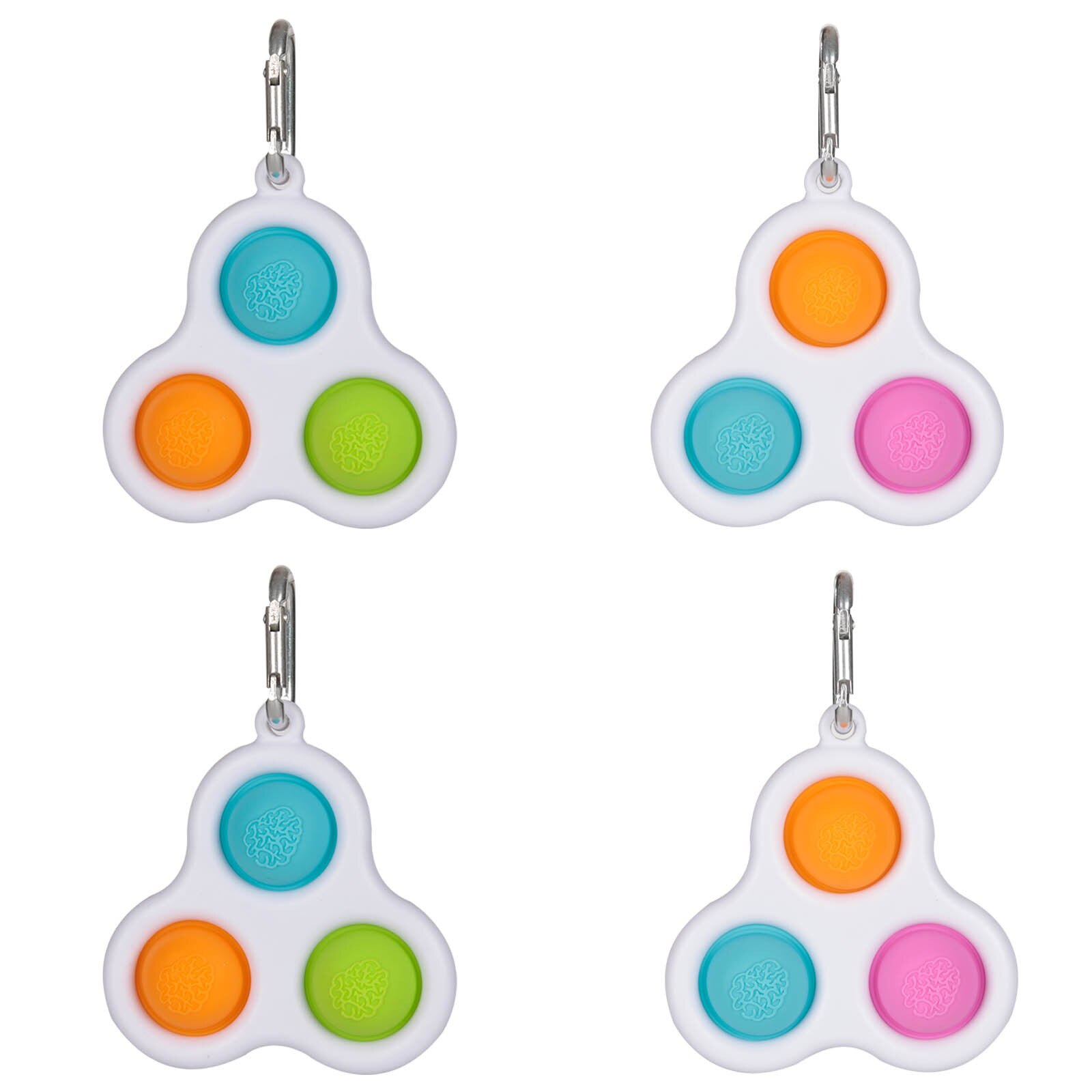4Pcs Stress Fidget Speelgoed Pack Zintuiglijke Speelgoed Push Bubble Eenvoudige Kuiltje Speelgoed Decompressie Zabawki Antysresowe: B
