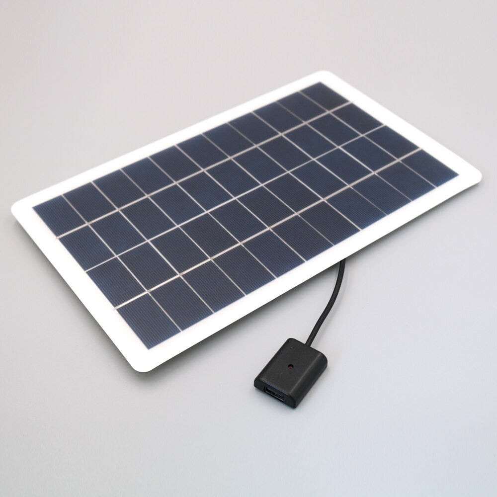 5V 7.5W Solar Panel Outdoor USB Battery Charger Climbing Fast Charger PET Solar Cell Tablet Generator Travel 5V 2A Regulator: 7.5W with Regulator
