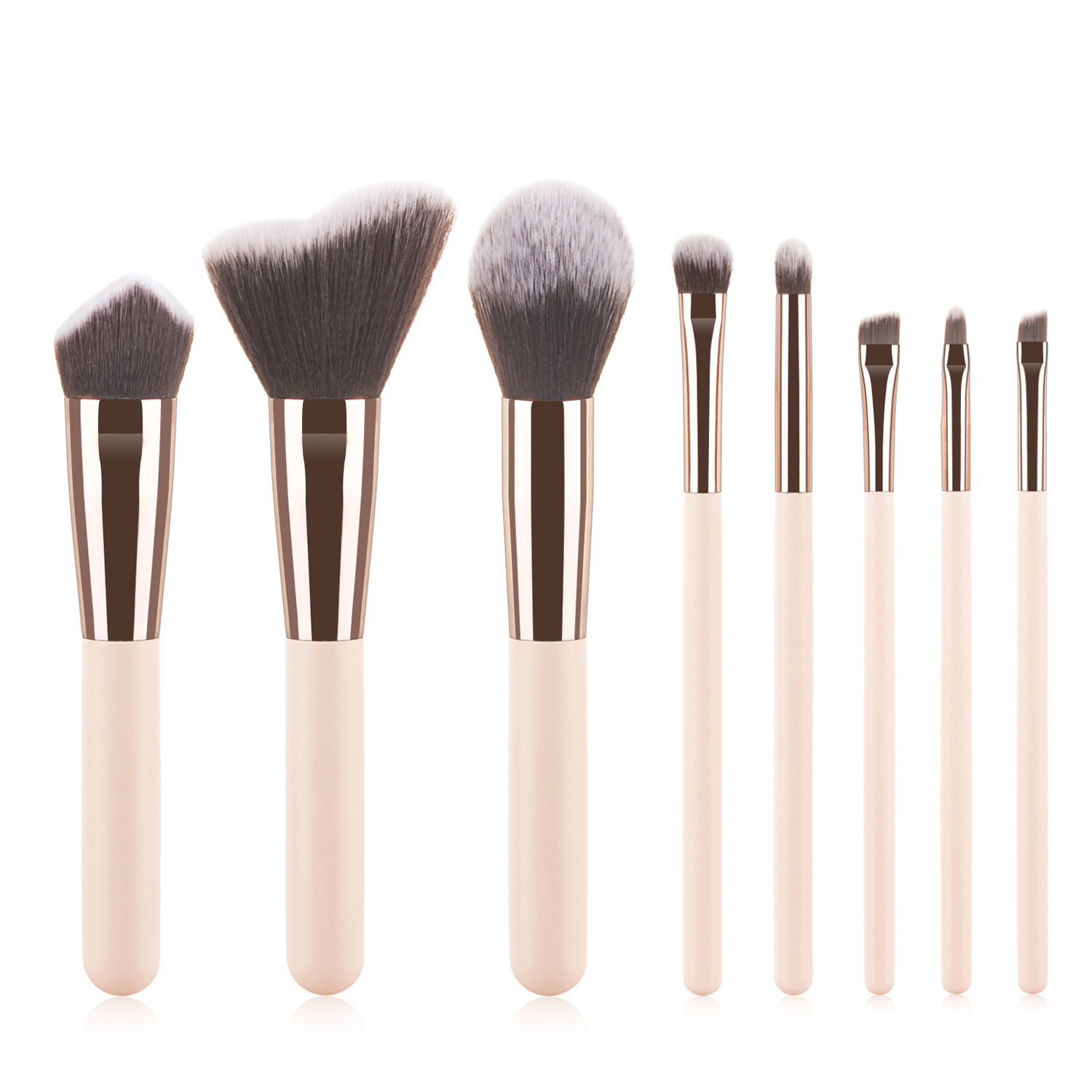 XINYAN 8pcs Makeup Brushes Set With Box Make Up Brushes Eyeshadow Eyeliner Cosmetics Brushes Beauty Tools Maquiagem: 8pcs bare brush