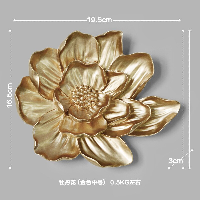3D Stereo Harz Lotus Fisch Blumen Handwerk Dekoration Europäischen Wohnzimmer Hause Wand Hängen Fische Wandbild Kreative Wand Aufkleber: 5