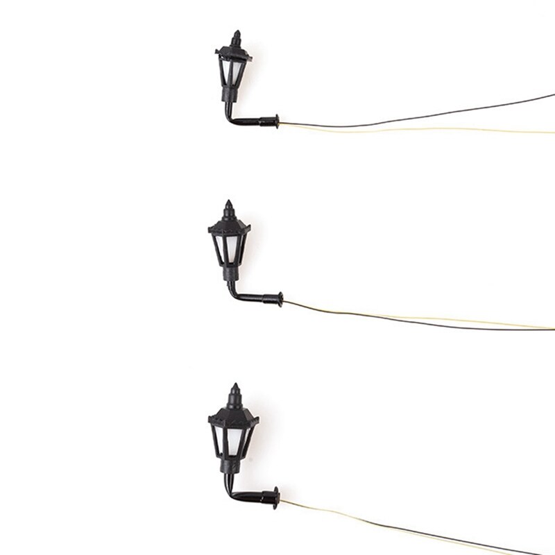 30PCS Mini Street Lamp Model Mini Landscape Home Decoration Fairy Tale Garden Street Lamp Statue Decoration