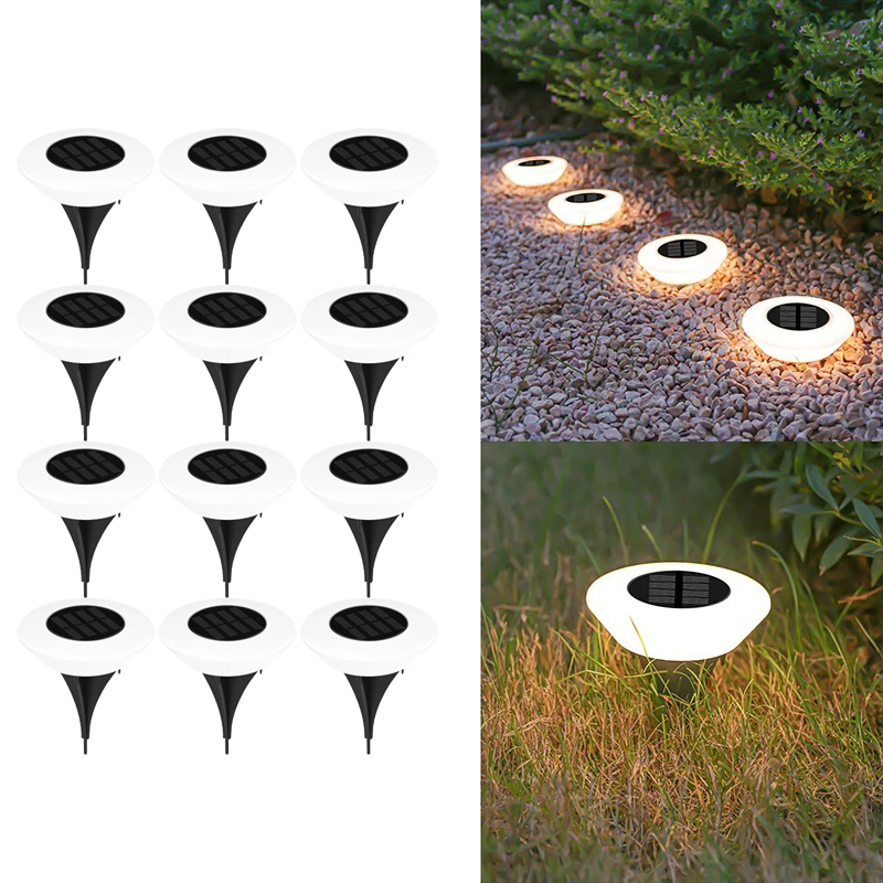 1-20Pack Solar Lights Outdoors Lamp 360° LED Floor Lights IP65 Waterproof with On/Off for Garden Yard Backyard Driveway Patio: Sea Blue