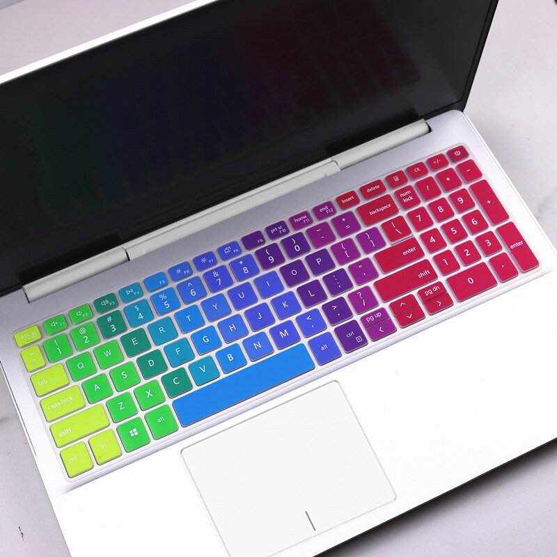 Laptop Keyboard Cover skin Protector for Dell Inspiron 15 5501 5508 5509 5584 5590 5593 5594 5598 Latitude 3500 3510: rainbow