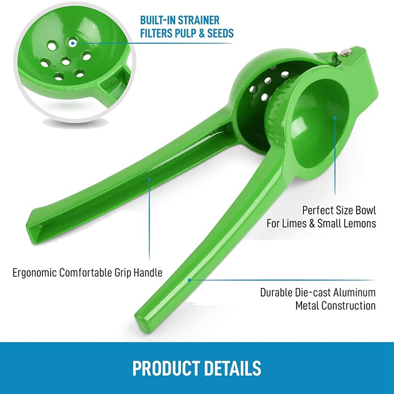 Metal Lemon Squeezer, Citrus Juicer, Manual Press Citrus Hand Juicer for Extracting the Most Juice Possible