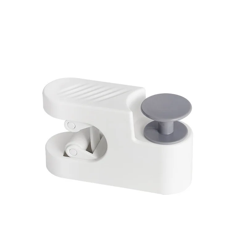 Mopp, Doppel clip, Clip Nagel frei Wand Mop Rack erhalten Mop Lagerung Besen Toiletten bürste Bad Lagerung: Licht Grau