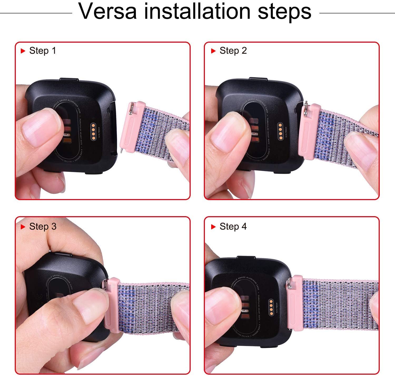 Strap for Fitbit Versa 2 band correa Smart watch replacment Watchband Nylon Sport Loop Bracelet correa Fitbit Versa 2 band