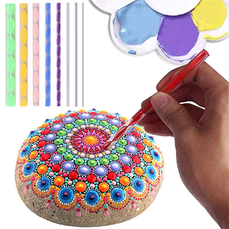 19 pcs DIY Art Clay Ball Pottery Tool Set Crafts Clay Sculpting Sculpture Tool Kit Pottery & Wooden Handle Modeling Clay Tools