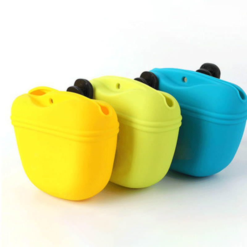Cangurera de silicona multiusos para perros y gatos, bolsa de almacenamiento de alimentación, suministros de entrenamiento, entrenador, 1 Uds.
