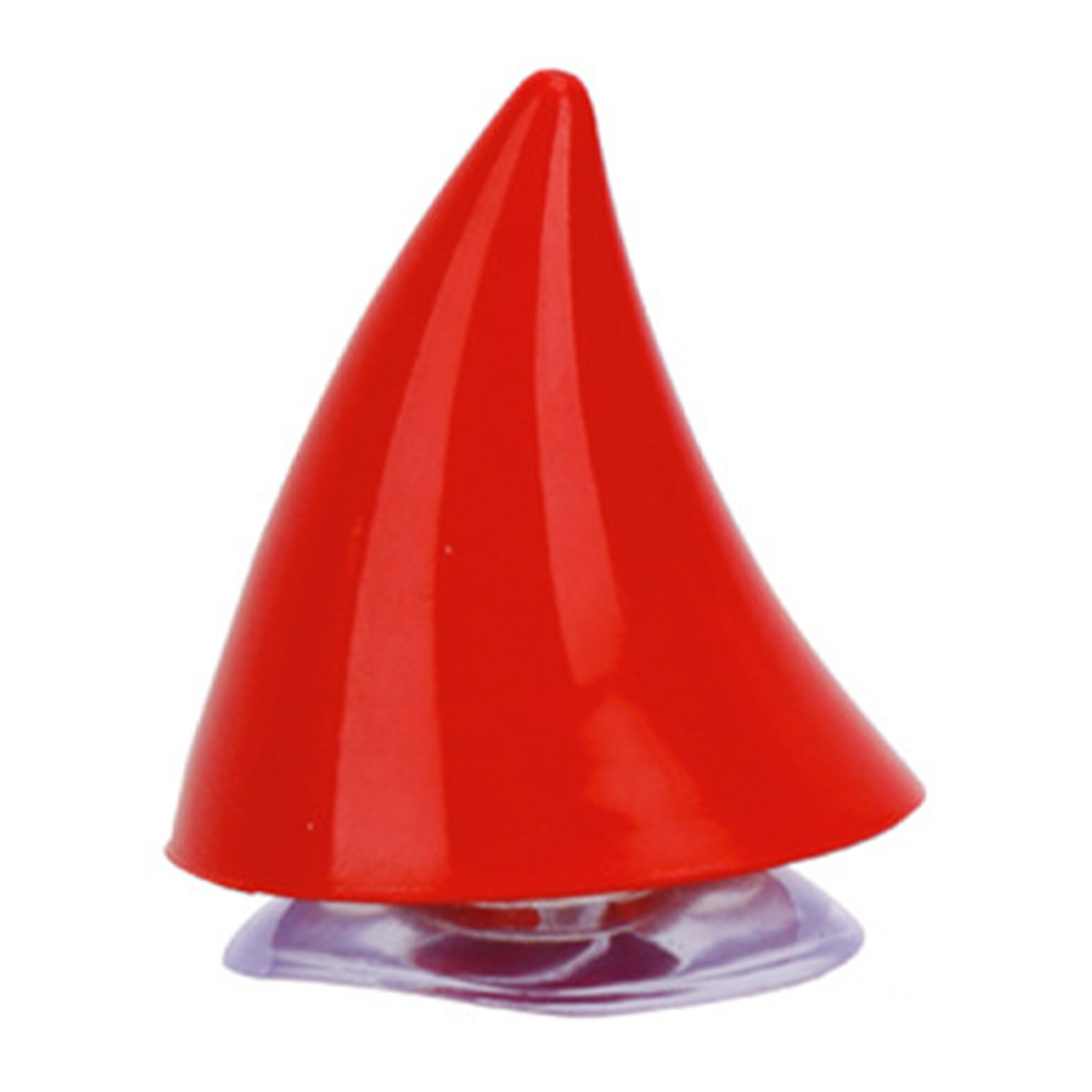Cuerno suave de goma para casco de motocicleta, accesorios de decoración de esquina de plástico resistente, ventosa de silicona, 1 unidad: Rojo