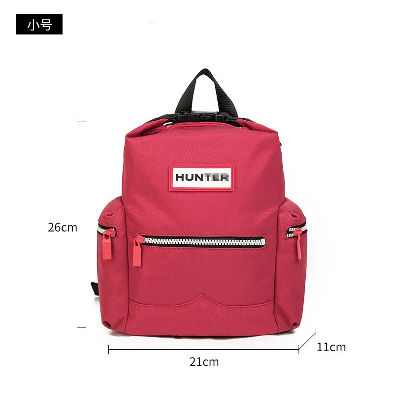 hunter Unisex Waterproof Dwaterproof Nylon Outdoor Travel Backpack Laptop Bags with bag: Wine redsmall