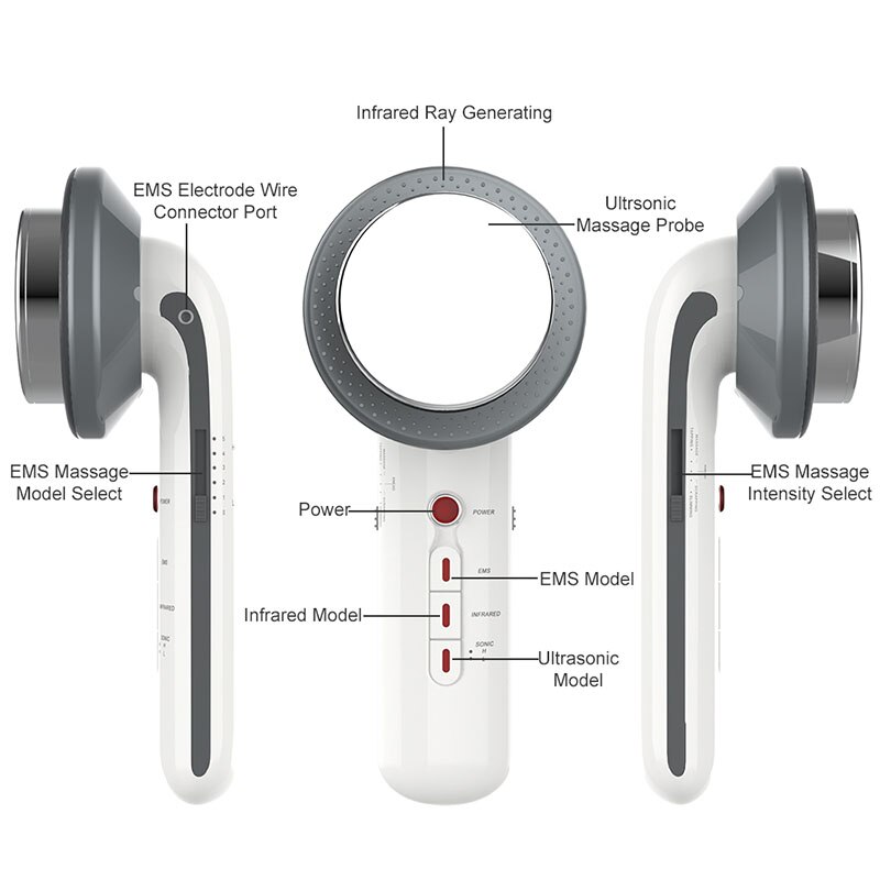 Ultrasonic Weight Loss Fat Burning Machine Infrared Ultrasonic Body Cavitation Beauty Apparatus 3 in 1 EMS RF EMS Device Facial