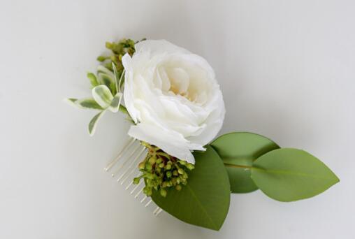 Boho bryllup hoved tilbehør blomst rose hår kam bohemia brudekam bryllup blomst pandebånd til kvinder hovedstykke  hd59: Stil 2