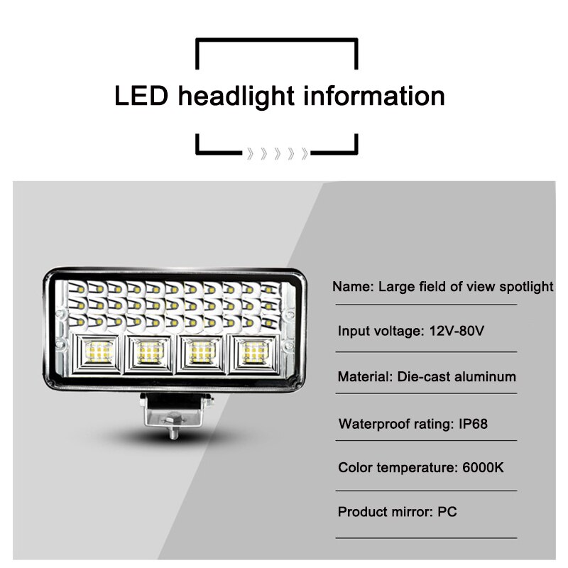 Nlpearl valopalkki/työkevyt kuorma-autot led työvalopalkki tulvapistevalo työvalot autoihin maastotraktori vene 4 x 4 12v 24v