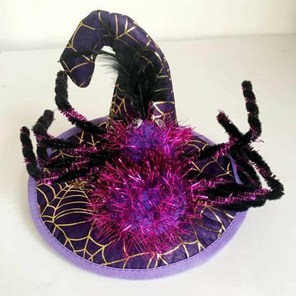 Haustier Halloween Kostümich Spinne Hütte-Hund Katze Hexe Magier Hütte Für Halloween Parteien: Violett Spinne