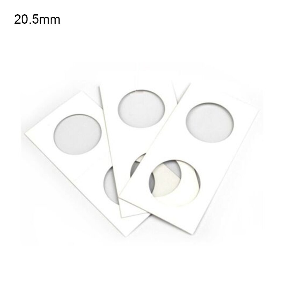 100Pcs Flip Display Storage Cardboard Holder Collection Supplies for 20.5/23/25/27.5/31.5/35mm Coin Держатель картонных монет: 20 point 5mm