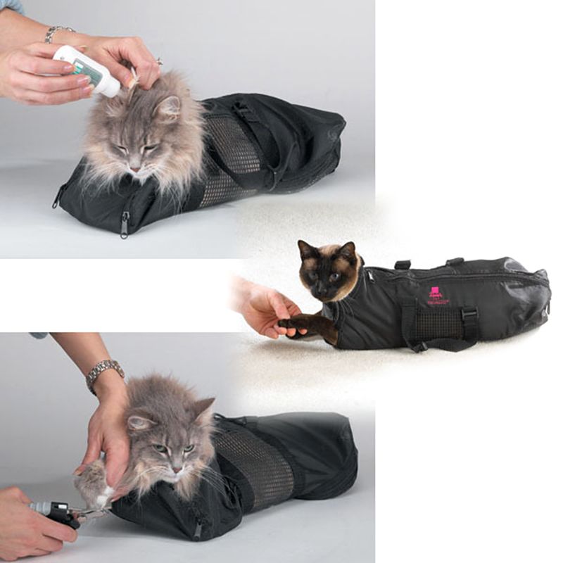 Multipurpose Cat Grooming Bag Durable Cat Restraint Carrier Bag Muzzle Bathing Nail Cut Cleaning Beauty Pet Supplies Storage Sac