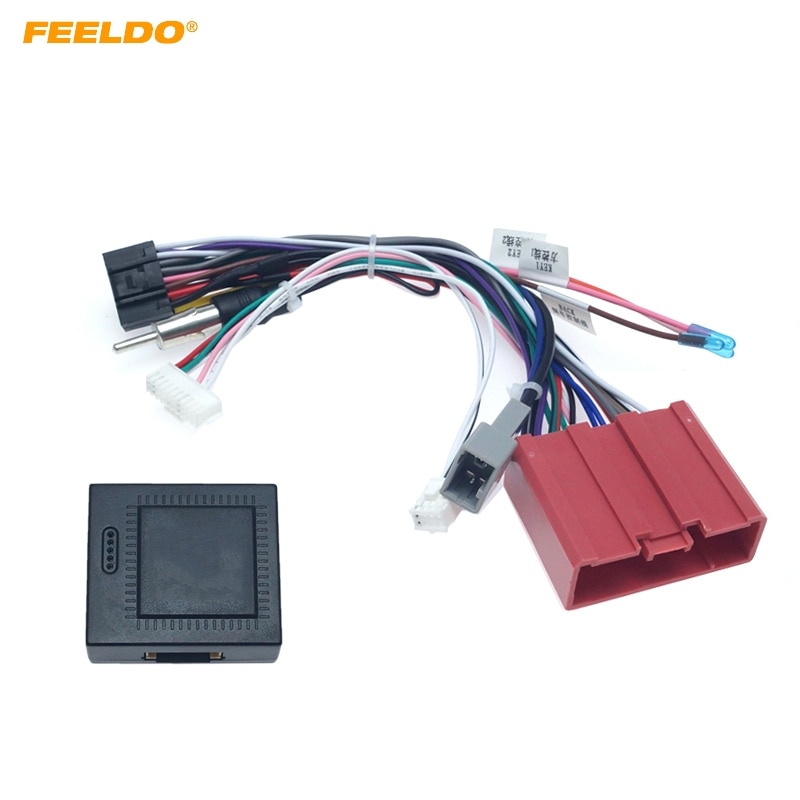FEELDO Car Media Player Power Cable 16 PIN Adapter for Android Mazda 3/5/7/8/CX-7 with Canbus Box Radio Wiring Harness #HQ4369