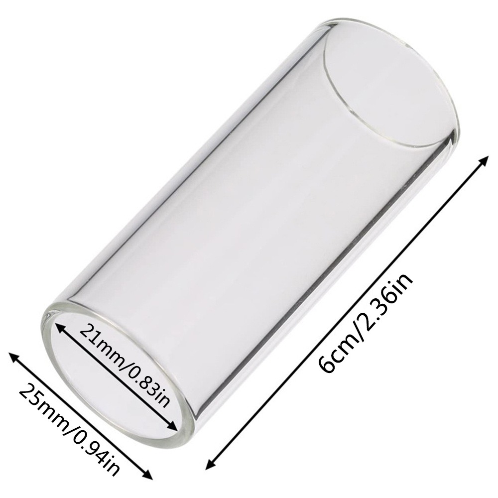 Barra deslizante de guitarra de 60MM, diapositivas de dedo de Metal/acrílico de acero inoxidable para guitarra, ukelele, instrumentos de cuerda, accesorios para guitarra, 1 ud.