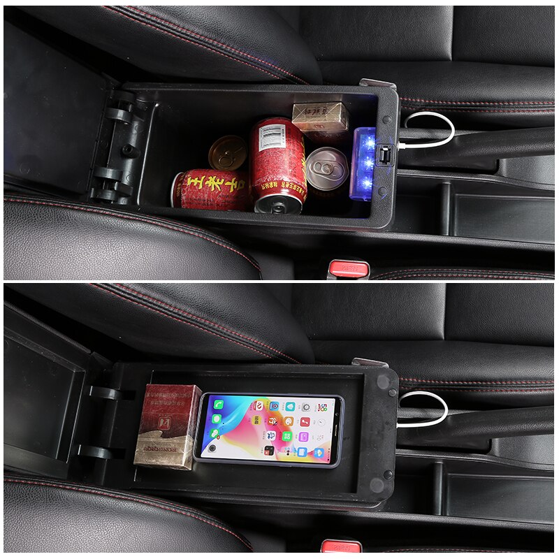 Armrest For MG ZS Arm Rest Rotatable box central Store content box with cup holder ashtray car-styling accessory