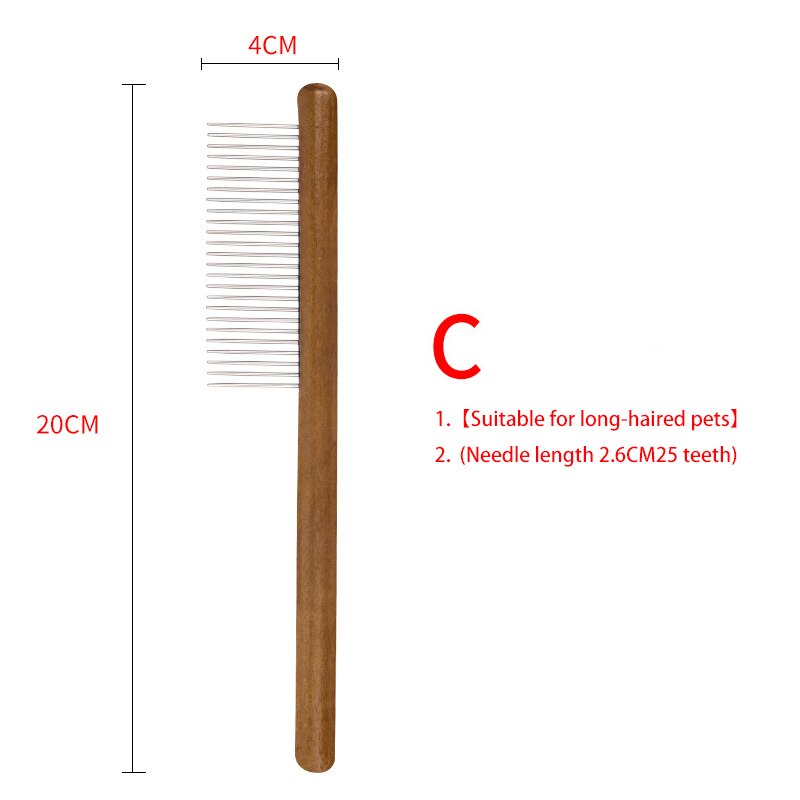 Kat Borstel Kam Voor Pet Cleaning Verwijdert Haren Grooming En Zorg Kat En Honden Hout Rvs Hond Borstel Katten accessoires: C