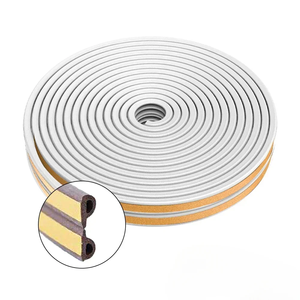 5M/10M Door Window Seal Strip DIEP Self-adhesive Acoustic Foam Sealing Strip Tape Insulation Windproof Rubber Weatherstrip