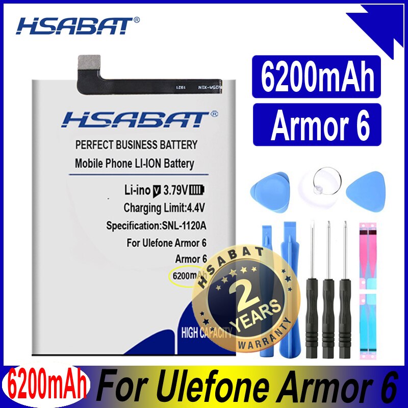 HSABAT-Batería Para Ulefone Armor 2, 3, 5, 3T, 3W, 6, 6E, 6S, 7, 7E, 8, 9, 9E, 11, X, X8, X6, 10, X2, X3, X5, X7, X7 Pro: for Armor 6 6E 6S