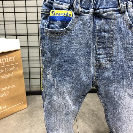 Forår efterår drenge jeans børn drenge bukser drenge bukser pioner børn dreng jeans elastisk talje casual jeans 2-6y
