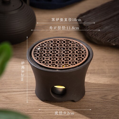 Japanischen Kerze Heizung Basis Tee Wärmer Kung-Fu Tee Zeremonie Keramik Gekocht Blume Tee Heizung Tee Topf Wärmer Isolierung Basis: 08