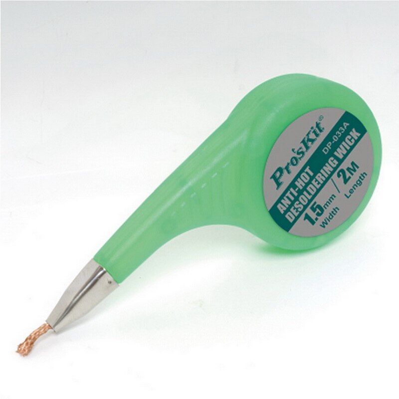 1Pcs Desolderen Wick Braid Solder Wick Remover Sucker Met Duim Wiel Dispenser Soldeer Remover Vacuüm Sucker Desolderen