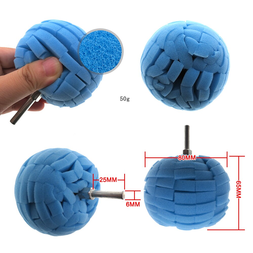 Juego de Herramientas de taladro eléctrico, almohadilla de pulido de esponja, almohadillas de pulido de coche en forma de cono para limpieza de cubo de rueda de coche