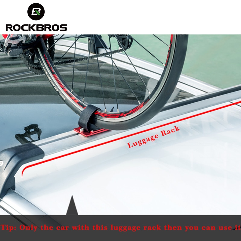 Rockbros tagmonteret cykelstativ til suv bil med bagagebærer mtb cykel cykel bil tagbærer gaffelmonteringsstativ universal