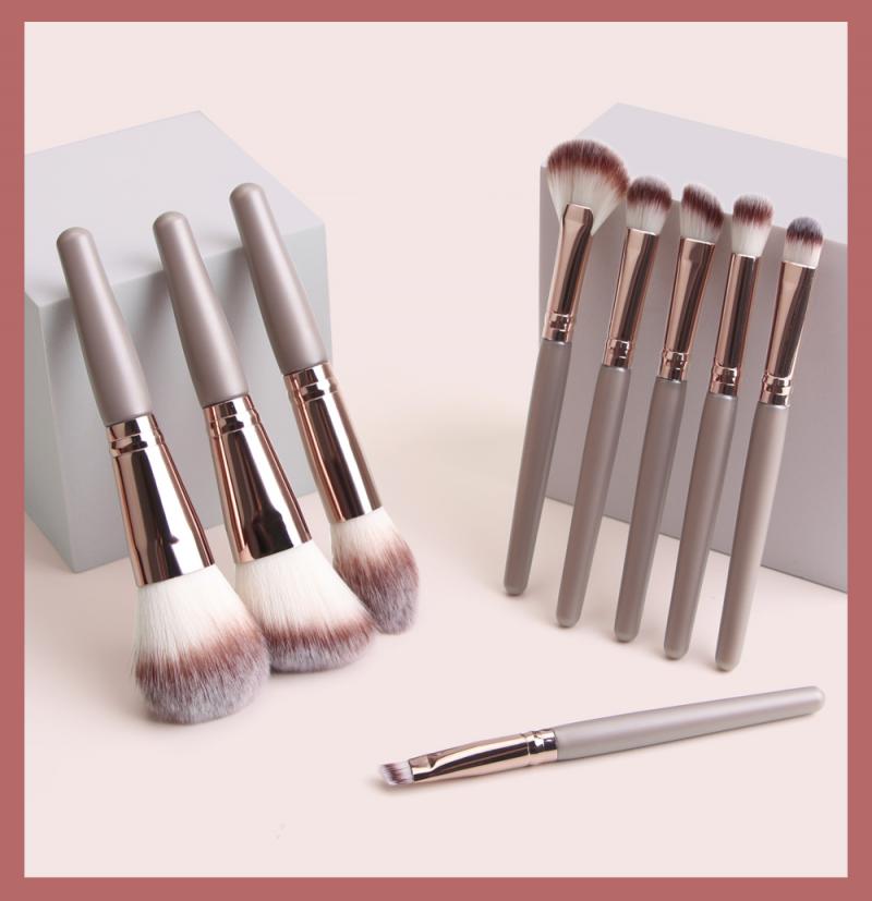 MAANGE 9 juego de brochas de maquillaje de barril redondo herramienta de belleza pincel herramienta de maquillaje Set brocha de maquillaje de ojos cepillos cosméticos TXTB1