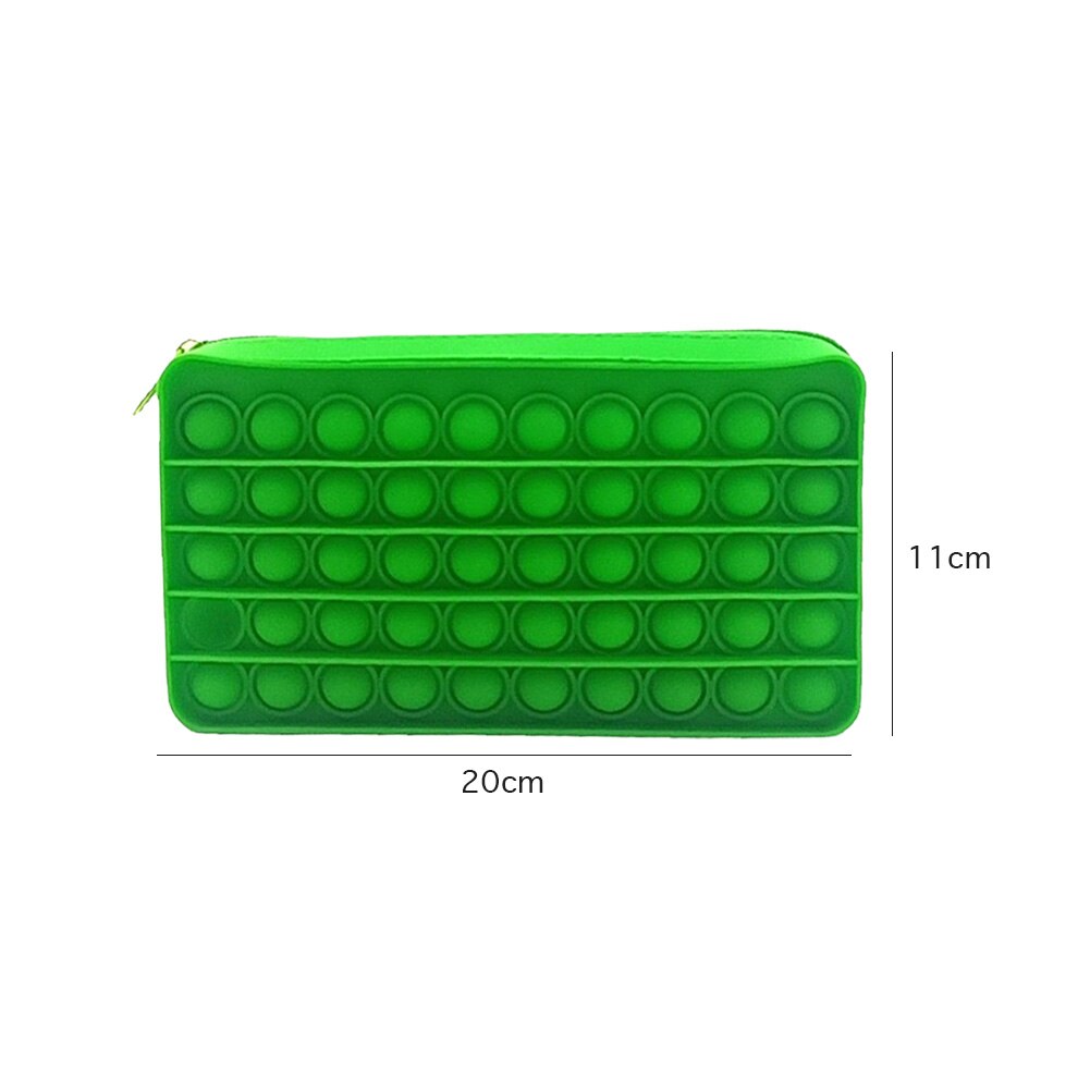 Funny Pencil Case Silicone Purse Push Bubbles Simple Stationary Bag Popper Sensory Pencil Case Fidget Toys: 15