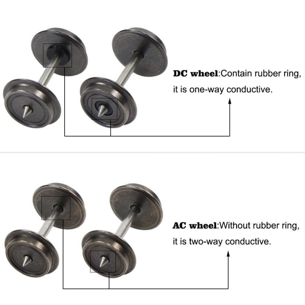 Evemodel 12pcs 36'' Metal Wheels for Model Train 1:87 HO Scale AC Wheel set HP0387 model building kit DIY accessories