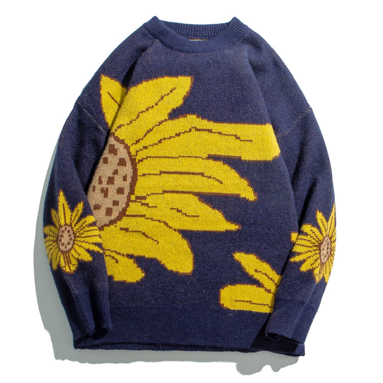 Tournesol pull hommes tricots pull automne Harajuku pull décontracté surdimensionné Hip Hop Streetwear coton hommes vêtements hauts