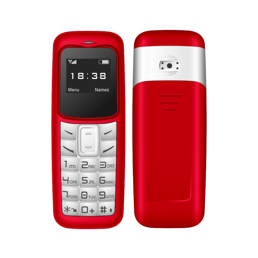 SERVO 2G kleine mobiele telefoon Bluetooth-kiezer Magic Voice Blacklist Lage straling Bluetooth-headset Mini mobiele telefoon Meertalig: Rood