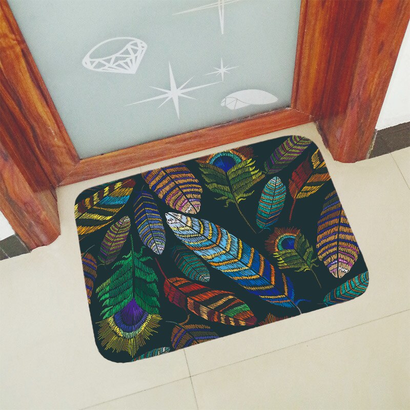 Moderne geometrisk trykt antiskli dørmatte for inngangsdørmatter utendørs innendørs inngangsdørmatte tykkere flanell 40 x 60cm 50 x 80cm: Ga 18 6 / 40 cm x 60cm