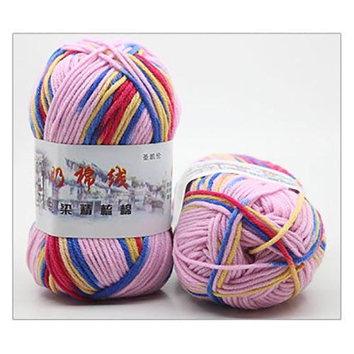 50g/ball Dik #5 Sectie-verven Midden-dikke Melk Katoenen Zachte Baby Garen hand Breien Haak Baby Wollen FZ04