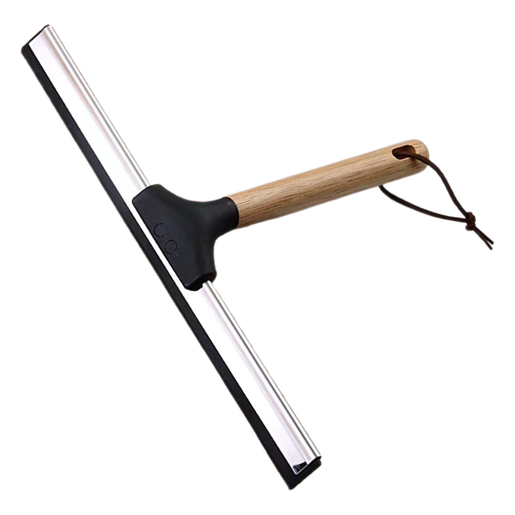 Glaswischer mit Holzgriff, Spiegel, Duschabzieher, Rakel für Duschen, Wandreiniger, Tür, Fenster